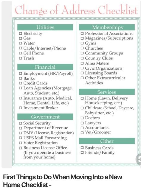 Things To Do When Moving, Change Of Address Checklist, Evacuation Checklist, Moving Into A New House, Home Checklist, New Home Checklist, Minimalism Home, Business Friends, Country Clubs