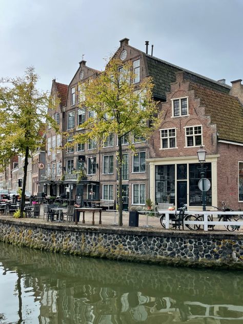 Wander around the beautiful streets and canals of Hoorn to enjoy the traditional Dutch architecture. Hoorn Netherlands, Dutch Houses, Architecture Traditional, Dutch Architecture, Canal House, Beautiful Streets, The Netherlands, Netherlands, House Styles