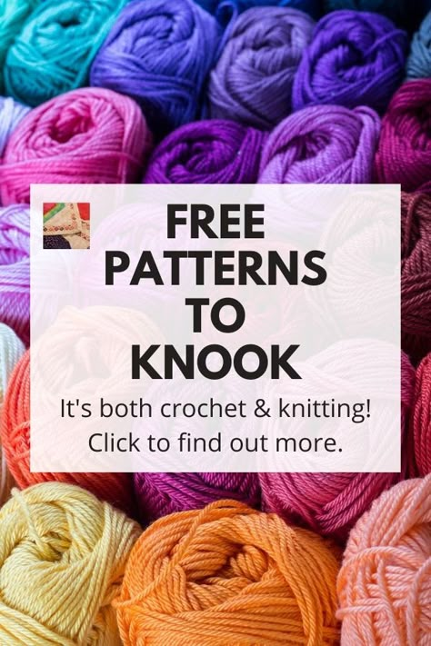 Knooking Patterns Free, Knooking Tutorial, All Free Knitting, Learn Knitting, Infinity Scarf Pattern, Simple Scarf, Washcloth Pattern, Knit Dishcloth, Crochet Tips