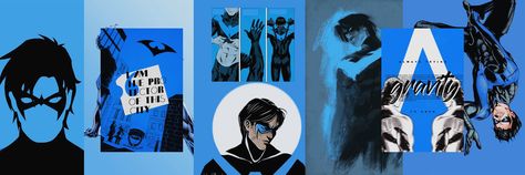 Nightwing Header, Nightwing Aesthetic, Nighwing, Aesthetic Things, Bat Family, Nightwing, Teen Titans, Bat, Batman