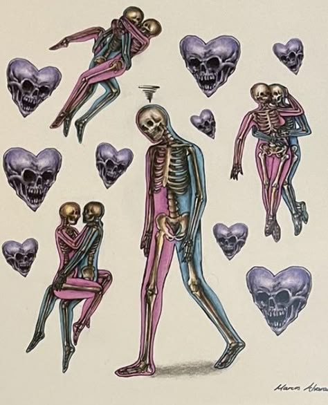 Soulmates Art, Skeleton Artwork, Trippy Cartoon, Witch Cauldron, Alien Drawings, Baby Blue Aesthetic, Astrology Art, Trippy Wallpaper, Canvas Drawings