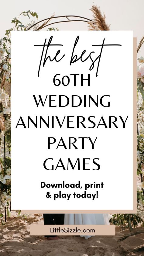 Celebrate 60 years of cherished memories with a spectacular party! Planning your 60th Wedding Anniversary bash is simple with our collection of diamond anniversary party games. Engage your guests with entertaining options like trivia and "Who Knows The Couple Best," along with meaningful keepsakes like "Wishes" and "Favorite Memory" cards. Click through now to download and print yours, and let the celebration commence! 40th Anniversary Decoration Ideas, 40th Anniversary Party Games, 40th Anniversary Celebration Ideas, 40 Wedding Anniversary Ideas Decoration, 40 Wedding Anniversary Ideas, 40 Anniversary Party Ideas, 40th Anniversary Party Ideas Decoration, 40th Anniversary Party Ideas, 40th Wedding Anniversary Decorations