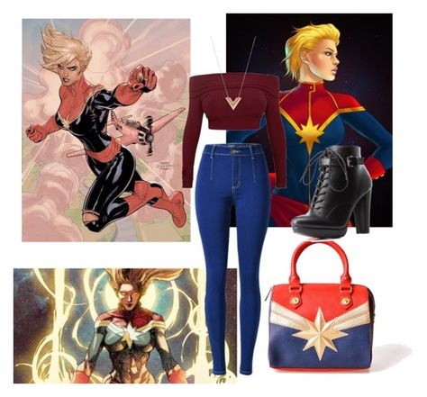 Captain Marvel Disneybound, Marvel Disneybound, Marvel Inspired Outfits, Marvel Fashion, Closet Cosplay, Fandom Outfits, Captain Marvel, Charlotte Russe, Avengers