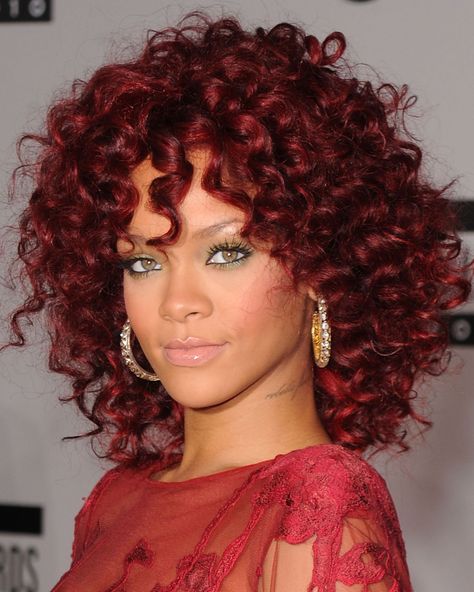 Blonde Perm, Rihanna Red Hair, 3a Curly Hair, Red Afro, Really Curly Hair, Jenner Hair, Epic Hair, Shades Of Red Hair, Rihanna Hairstyles