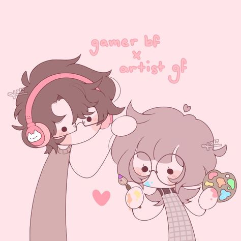 Gamer Bf, Ship Drawing, Disegni Artistici, I Wake Up, Cute Couple Art, Couple Drawings, Tom And Jerry, Art Cute, Couple Art