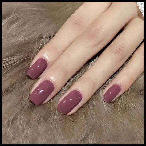 Mauve Acrylic Square Press On Nails Poshmark Ambassador Ll Top Seller Fast Shipping With Considerate Packaging Medium Acrylic Nails Solid Color, Mauve Dipped Nails, Pretty Nail Colors For Fall, Fall Nails Classy Almond, Simple Mauve Nails, Winter 2024 Nail Polish Colors, Rusty Mauve Nails, Nude Mauve Nails, Dark Mauve Nail Polish