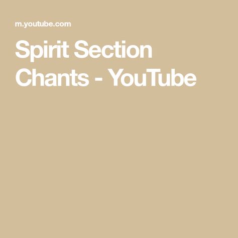 Spirit Section Chants - YouTube Student Section Chants, Football Chants, Student Section, Spirit Days, School Spirit Days, School Spirit, The Creator