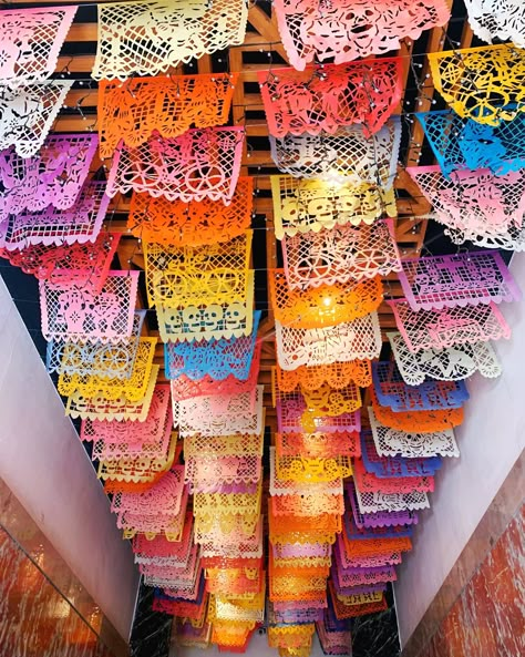 Dia De Los Muertos Decorations Ideas Outdoor, Day Of The Dead Mexico, Traveling To Mexico, Mexican Themed Party, Mexico City Restaurants, Mexico City Travel Guide, Mexican Papel Picado, Mexican Halloween, Dia De Los Muertos Decorations Ideas