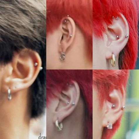 Hongjoong Ateez Piercing, Ateez Ear Piercing, Wooyoung Piercing, Hongjoong Ear Piercings, Hongjoong Earrings, Ateez Piercing, Oreo Wooyoung Ateez, Ateez Earrings, Hongjoong Piercings