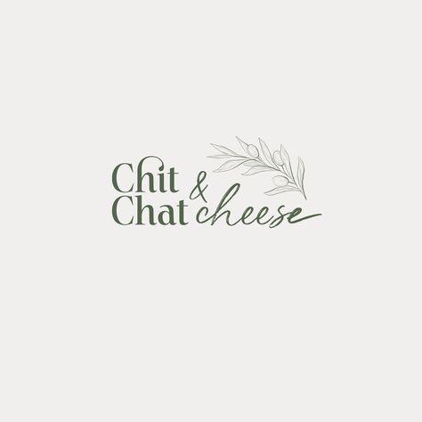 Custom Charcuterie Business Logo with olive branch for client ChiChat & Cheese Charcuterie Business, Proverbs 16 3, Your Girl, Olive Branch, Business Logo, Graphic Designer, Proverbs, First Time, Digital Design