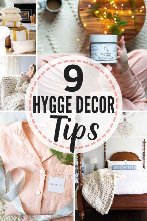 Heard of Hygge? That cozy aesthetic that creates a warm, comfortable home...especially during the cold winter months? Here are 9 simple, easy to implement tips for creating hygge decor in your home! #hygge #hyggehome #hyggedecor #hyggeaesthetic #hyggedecoratingideas #hyggeideas #hyggelifestyle #hyggebedroom  #hyggelivingroom #winterhygge #hyggetips #hyggedefinition #hyggeinspiration Danish Hygge Decor, Comfortable Home Decor, Winter Hygge Decor, Winter Hygge Aesthetic, Hygge Essentials, Hygge Classroom, Hygge Nursery, Hygge Tips, Hygge Inspiration