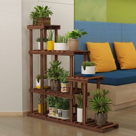 Wooden rack ideas to be applied into any home styles for a warmer room impression 23 Hanging Plants Diy, Wooden Plant Stands, Wooden Rack, Wood Plant Stand, Flower Pot Holder, Plant Decor Indoor, Room Deco, Plant Stand Indoor, House Plants Decor