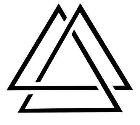 Cool Triangle Tattoos, Trinity Tattoo Design, 3 Triangles Tattoo, Three Triangle Tattoo, Viking Triangle, Odyssey Art, Triangle Tattoo Design, Iphone Wallpaper Planets, Trinity Tattoo