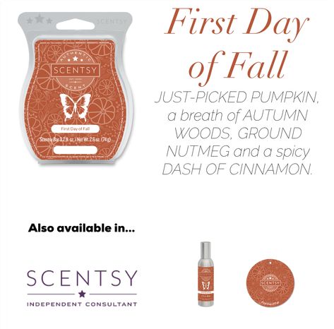 Scentsy First Day Of Fall, Scentsy Decor, Autumn Woods, First Day Of Fall, Scentsy Business, Scentsy Wax Bars, Scentsy Scent, Scentsy Independent Consultant, Scentsy Fragrance