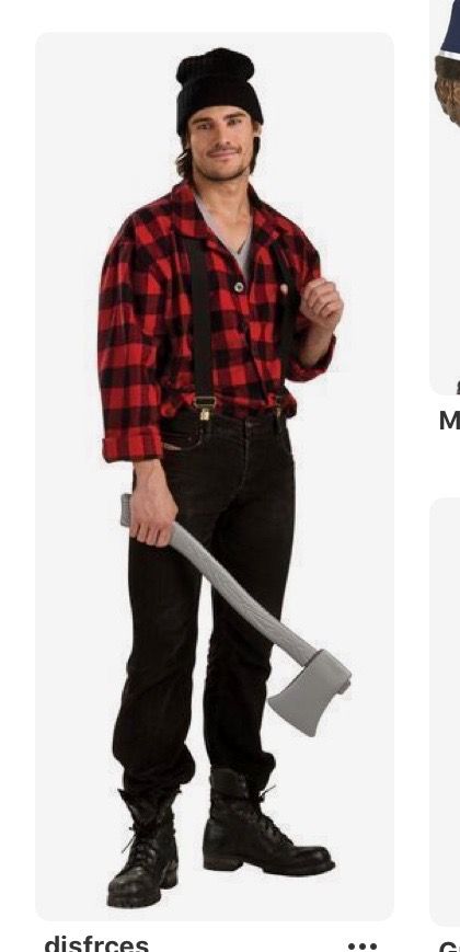 Stick Man Halloween Costume, Woodsman Costume, Easy Mens Halloween Costumes, Lumberjack Costume, Inexpensive Halloween Costumes, Cool Couple Halloween Costumes, Punny Halloween Costumes, Make Up Diy, Riding Hood Costume