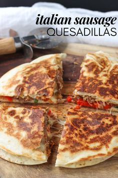 Chicken And Sauce Recipes, Sausage Quesadilla, Quesadilla Maker Recipes, Recipe Italian Sausage, Hot Italian Sausage Recipes, Huli Huli Sauce, Recipes Quesadillas, Sausage Mozzarella, Chicken And Sauce