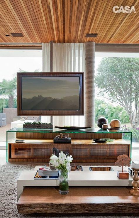 Tv Wall Design, Tv Decor, Salou, Living Room Tv Wall, Living Room Tv, Home Tv, Tv Room, Tv Wall, Design Interior