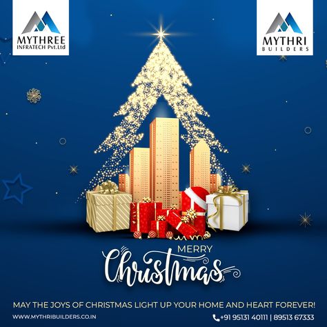 We take this opportunity to wish boundless joy and bountiful blessings on you! Have a safe and happy Christmas. Homes that celebrate life everyday at www.mythribuilders.co.in Call @ +91 95131 40111/ +91 95131 40222 #MythriBuilders #MythriSapphire #Mythrisquare #Mythrisunshine #Mythrisignature #Builders #Nammabengaluru #Amenities #LuxuryHomes #RealEstate #Property #Bangalore #dreamhomes #properties #privatelimited #dec25 #christmas #season #xmas #christmasgift #christmaslights #merrych Real Estate Christmas Post, Real Estate Christmas Creative Ads, Real Estate New Year Creative Ads, Christmas Creative Ads Marketing, Christmas Creative Ads Design, Christmas Creative Poster, Christmas Social Media Design, Real Estate Christmas, Holiday Poster Design