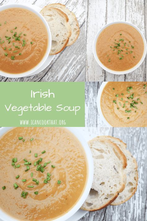 Irish Vegetable Soup Recipe | I Can Cook That Irish Vegetable Soup, Blended Soup, Vegetable Soup Recipe, Scrumptious Food, Potato Vegetable, Best Vegetarian Recipes, Vegetable Soup Recipes, Recipe Board, Meatless Meals