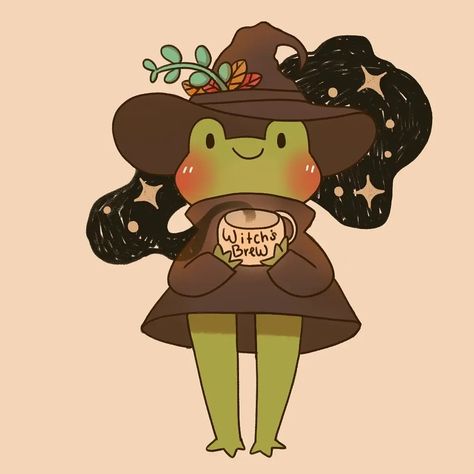 Frog Drawing, Frog Art, Cute Paintings, Retro Waves, Witch Art, Arte Inspo, Halloween Art, Pretty Art, Animal Drawings