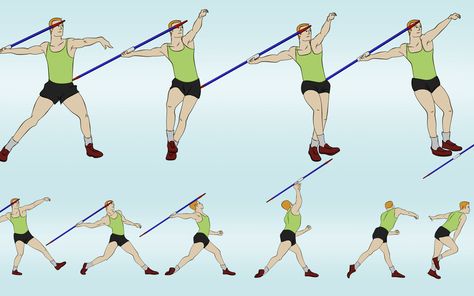 Throwing Javelin Pose, Javelin Workout Training, Javelin Throwing, Javelin Throw Drawing, Javelin Throw Aesthetic, Sprinter Workout, Throwing Spear, Track And Field Equipment, Track And Field Sports