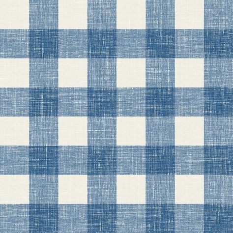 Evocative of your favorite flannel throw, this Bebe Gingham unpasted wallpaper pattern from the French Country collection by Seabrook Designs will bring instant comfort and homeliness to any room. French Country Wallpaper, Gingham Wallpaper, French Country Collections, Look Wallpaper, Go Wallpaper, Matte Fabric, Country Blue, Decorating Themes, Wallpaper Pattern