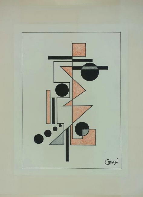 Bauhaus Posters, Geometric Shapes Drawing, Retro Quilt, Optical Illusion Drawing, Illusion Drawings, Balance Design, Balance Art, Geometric Design Art, Architecture Design Drawing