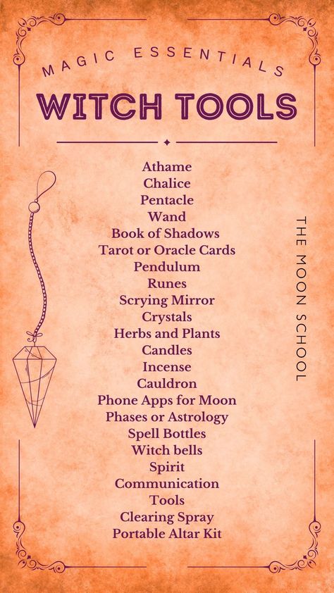 List of 20 Must-Have Witch Tools Your Magickal Practice Needs Pink Grimoire, Witch School Aesthetic, Witch Must Haves, Wiccan Tools, Witchcraft Tools, Witches Book, Divination Witch, My Book Of Shadows, Witch School