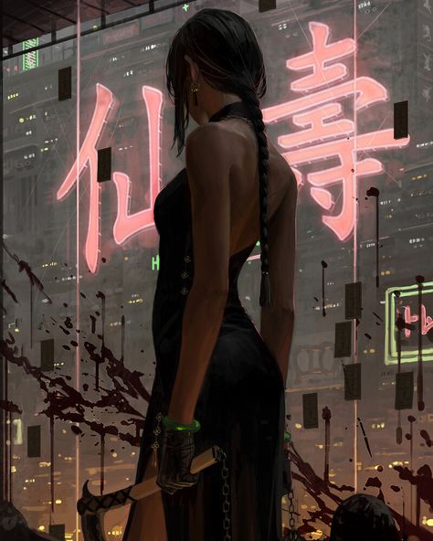 ArtStation - Tower Female Assassin, Ragnarok Anime, Insta Post, Badass Women, Love Pictures, Painting Tutorial, Female Art, Cyberpunk, Character Inspiration