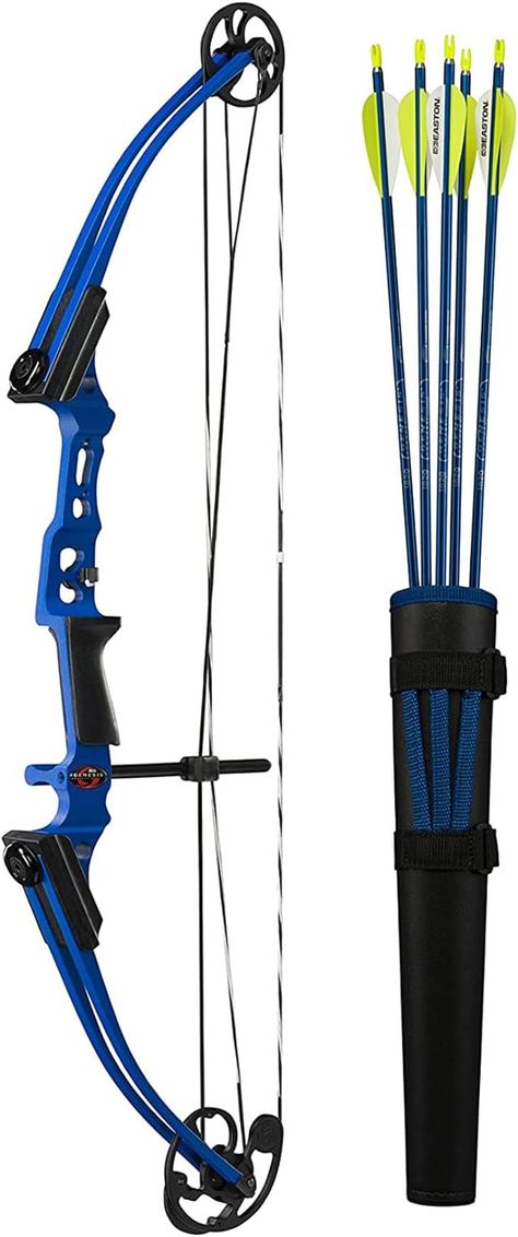 Amazon.com: Genesis Mini Youth Bow Archery Set,Right Hand,Blue Compound Archery, Bow Archery, Bow Quiver, Bow And Arrow Set, Archery Set, Bows For Sale, Archery Bows, Target Practice, Compound Bow