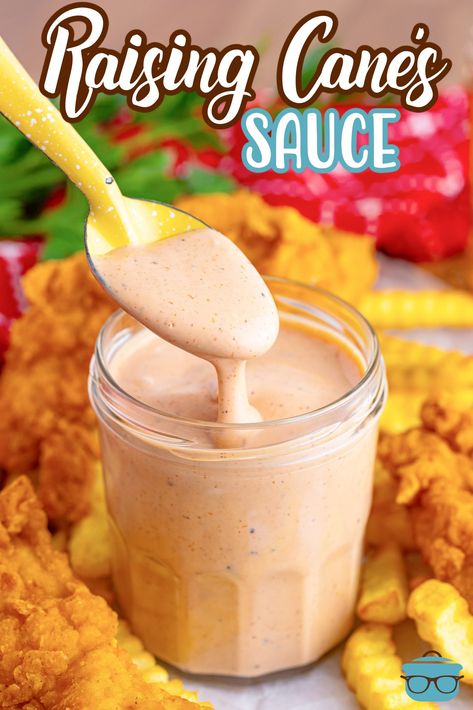 Raising Cane's Sauce Raising Cane’s Dipping Sauce, Homemade Raising Canes Sauce, Cane’s Sauce, Copycat Raising Canes Sauce Recipe, Homemade Canes Sauce, Canes At Home, How To Make Canes Sauce, Raising Cane's Sauce Recipe, Copycat Canes Sauce