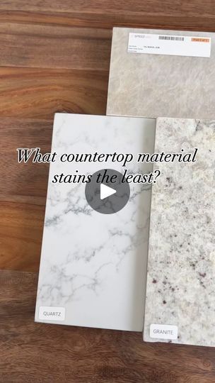 650 reactions · 225 shares | I get asked all the time what the best type of stone to use for a countertop is. The general response I give is that there is give and take with all stone products and what the best type means to you personally because you can’t have it all. Are you looking for durability against scratching/denting/chipping, or are you looking for the most stain resistant? Heat resistant? Least amount of upkeep? 

Well, I decided to do a series of science experiments with some stone samples that I had to answer this list of questions for you. 

First stop on the experiments is what countertop is the most stain resistant or stains the least?
I used a variety of spices, juices, even mustard to test my theory. My hypothesis was Porcelain and Quartzite would be the best. 

The resu Marble Sample, Give And Take, List Of Questions, Stone Products, Barndominium Ideas, Stone Countertops, Types Of Stones, Counter Top, Science Experiments