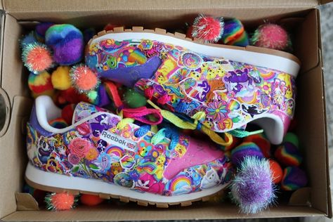 Lisa Frank Shoes, Lisa Frank Aesthetic Outfit, Lisa Frank Clothes, Lisa Frank Aesthetic Clothes, Lisa Frank Aesthetic, Frank Aesthetic, Gemini Style, Lisa Frank Birthday Party, 90s Sneakers