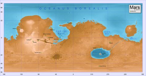 Terraformed Mars, Climate Map, Kim Stanley Robinson, Interesting Maps, Fantasy World Map, Sf Art, Space Fashion, Alien Worlds, Steampunk Art