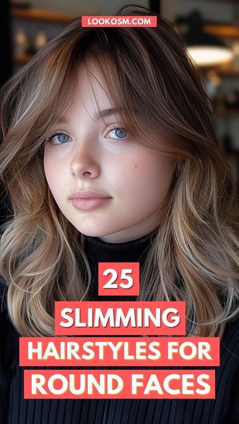 Hair Cut For Round Face Shape Girl Wavy, Best Haircut For Round Face Girl, Mid Size Haircut For Women, Perfect Haircut For Round Face, Haïr Cut For Round Face Girl, Haircut For Face Shape Round, Hair Cut For Round Face Shape Girl Asian, Face Slim Hairstyles, Hairstyle Ideas For Round Face