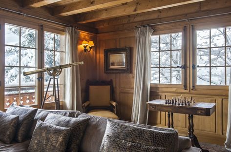 Swiss Alps, Verbier - Super-Swish Ski Chalet | Stay One Degree Luxury Game Room, Verbier Switzerland, Ski Room, Alpine Chalet, Chalet Interior, Hot Tubs Saunas, Luxurious Interior Design, Luxury Ski Chalet, Ski Chalets