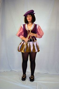 Minstrel's costume idea Minstrel Costume, Medieval Minstrel, Spamalot Costumes, Medieval Sewing, Mattress Ideas, Pumpkin Skirt, Once Upon A Mattress, Movie Theatre Seats, Musical Costumes