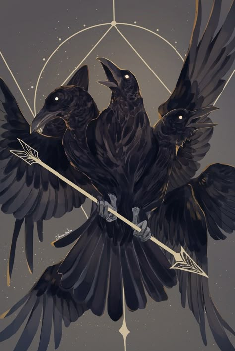 Crows Drawing, Crows And Ravens, Crow Art, Raven Art, Black Birds, Crows Ravens, Arte Fantasy, Ethereal Art, 영감을 주는 캐릭터