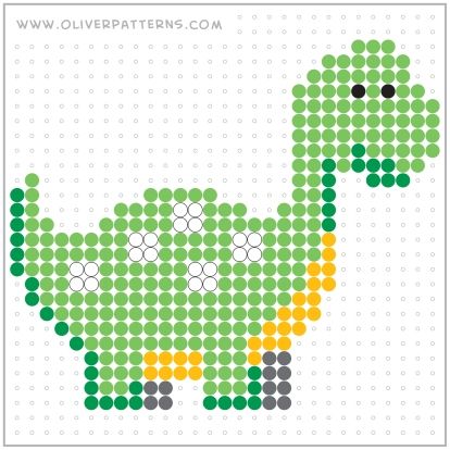 Aquabead Patterns, Melty Bead Designs, Square Template, Crochet Dinosaur Patterns, Hamma Beads, Fuse Bead Patterns, Beads Ideas, Animal Cross Stitch Patterns, Hama Beads Patterns