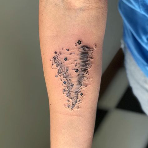 Wind Element Tattoo -elisanobretattoo Colors Of The Wind Tattoo, Element Tattoo Ideas, Wind Tattoo Ideas, Tornado Tattoo, Wind Element, Wind Tattoo, Element Tattoo, Earth Tattoo, Air Tattoo