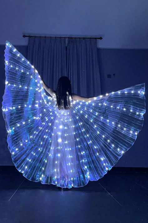 Step into enchantment with our LED Butterfly Wings Cloak. Featuring enchanting LED lights and delicate butterfly wings, this cloak exudes whimsical charm and ethereal allure, ensuring a captivating and magical look. Led Butterfly, Delicate Butterfly, Costume Inspo, Masquerade Ball, Butterfly Wings, Cloak, Night Time, Twinkle Twinkle, Wearable Art