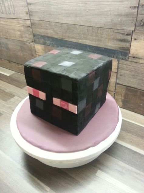 Let's catch the enderman! ... "Minecraft" Enderman Birthday Cake, Minecraft Enderman Cake, Enderman Cake, Minecraft Cakes, Food Decorating, Birthday 5, Toys Ideas, Minecraft Birthday Party, Minecraft Cake