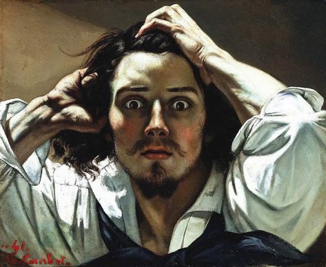 The Desperate Man, Desperate Man, Famous Self Portraits, World Famous Paintings, Famous Portraits, Gustave Courbet, Quote Artwork, Vevey, Oil Painting Reproductions