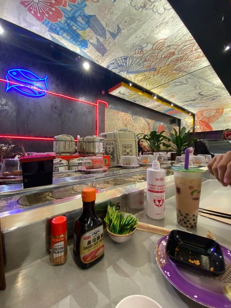 Sushi Train Aesthetic, Lens Aesthetic, Ur Mine, Sushi Train, Train Aesthetic, Clean Hands, Train