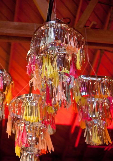 fringe chandeliers Diy Tassel, Glitter Party, 100 Layer Cake, Disco Party, The Cream, Party Inspiration, Layer Cake, Event Decor, Event Design