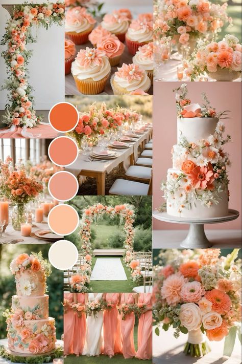 Peach and coral wedding inspirationpeach and coral wedding ideas peachwedding peachweddingtheme peachweddingdecor coralwedding coralweddingtheme peachandcoralwedding peachandcoralweddingtheme peachweddingflowers peachweddingcake peachandcoralweddingideas coralweddingflowers Coral And Gold Centerpieces, Peach Palette Wedding, Peach Indian Wedding Decor, Wedding Coral Theme, Peach Decorations Wedding, Salmon Wedding Theme, Peach Colored Wedding Theme, Wedding Decor Peach, Wedding Color Schemes Tropical