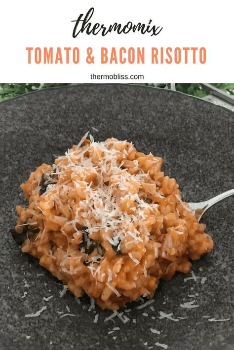 Thermomix Bacon & Tomato Risotto - Thermobliss Thermomix Recipes Dinner, Bacon Risotto, Cooking Projects, Tomato Risotto, Dinner Quick, Quirky Cooking, Bacon Tomato, Risotto Recipes, Perfect Family