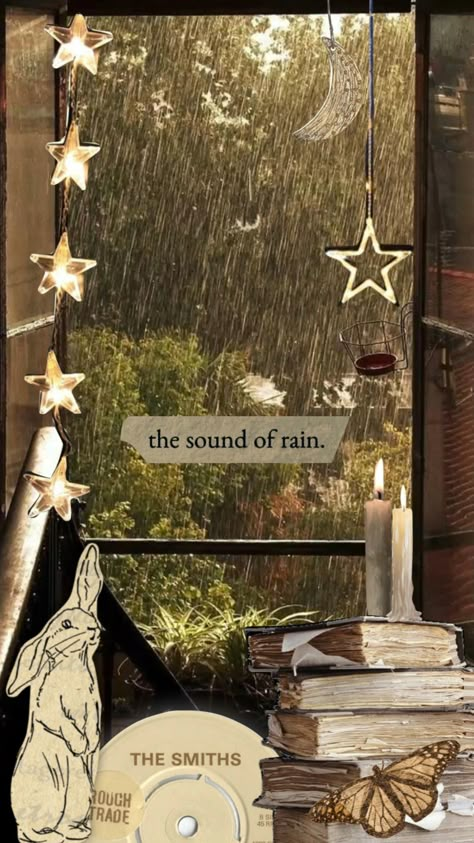 Raining Aesthetic, Aesthetic Scrapbook, The Sound Of Rain, Rain Aesthetic, Romantic Academia, Rough Trade, Collage Board, Sound Of Rain, Beautiful Dream