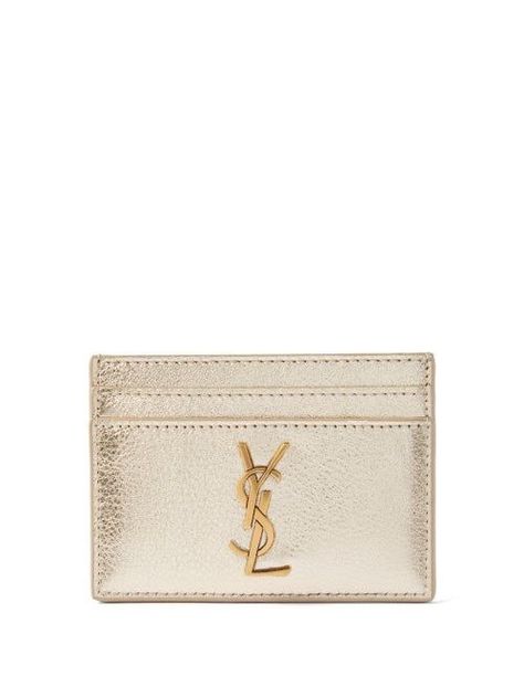 Ysl Card Holder, Ysl Wallet, Gold Wallet, Leather Cardholder, Super Rich Kids, Cute Wallets, Rich Kids, Pretty Bags, Mode Inspo