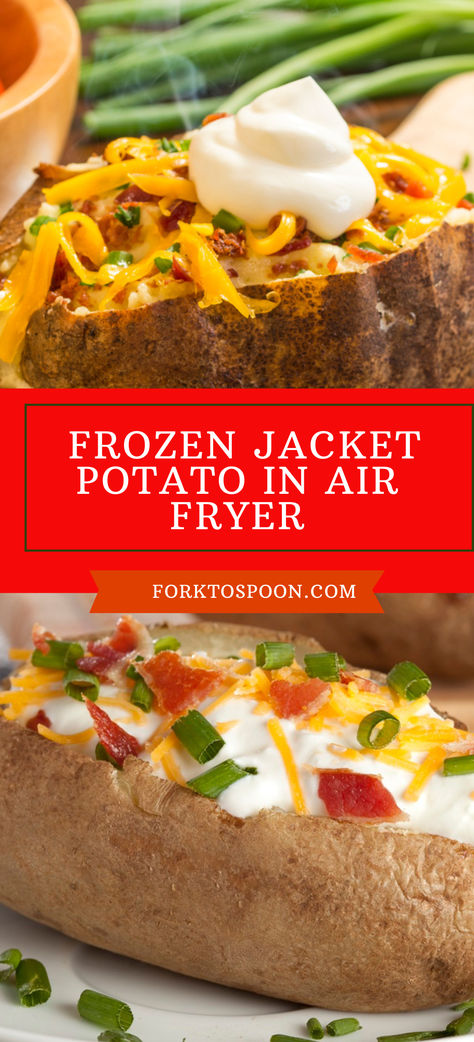 Jacket potatoes are versatile and easy to prepare in the air fryer! With our straightforward recipe, you'll have perfectly baked potatoes in no time. Using both the microwave and air fryer makes the process faster and more convenient than ever. Whether you need a quick dinner or a delicious side dish, air fryer jacket potatoes are a great option. Plus, you can store them in the fridge for up to four days or freeze them for up to three months.
Cooking a frozen jacket potato in the air fryer. Baked Potato In Air Fryer, Potato In Air Fryer, Air Fryer Potato Recipes, Air Fryer Potato, Jacket Potatoes, Stuffed Baked Potatoes, Frozen Potatoes, Jacket Potato, Creamed Potatoes